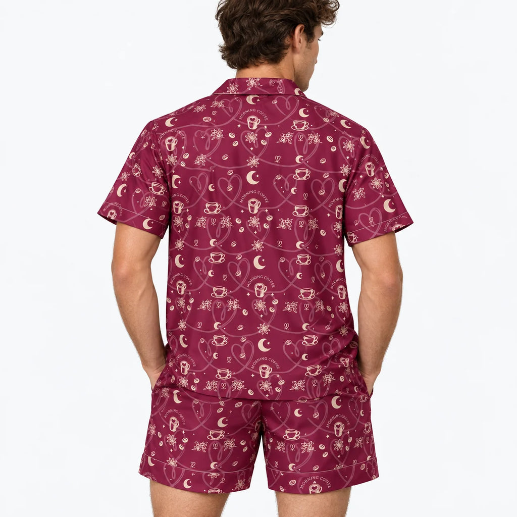 [MEN-COR] Pijama Andiie caballero manga corta + short, espalda