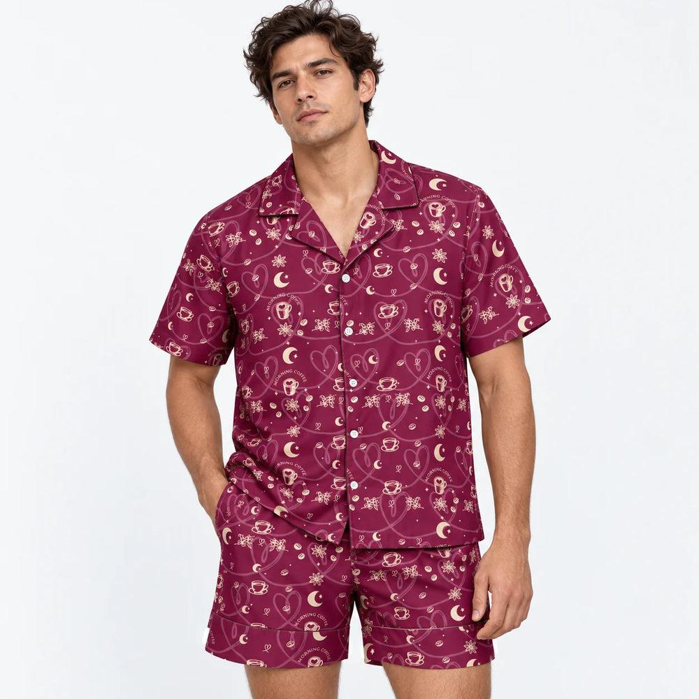 [MEN-COR] Pijama Andiie caballero manga corta + short, frente