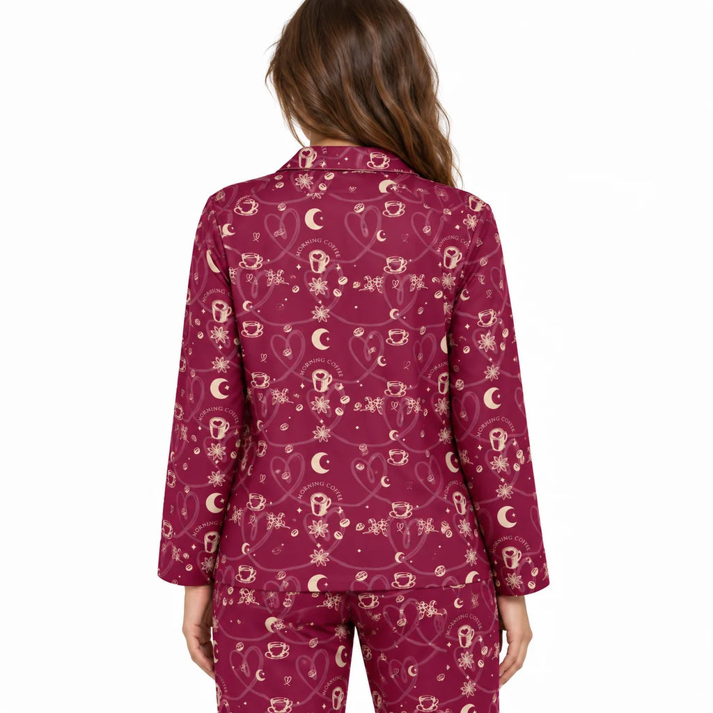 [WOM-LAR] Pijama Andiie dama manga larga + pantalón, espalda