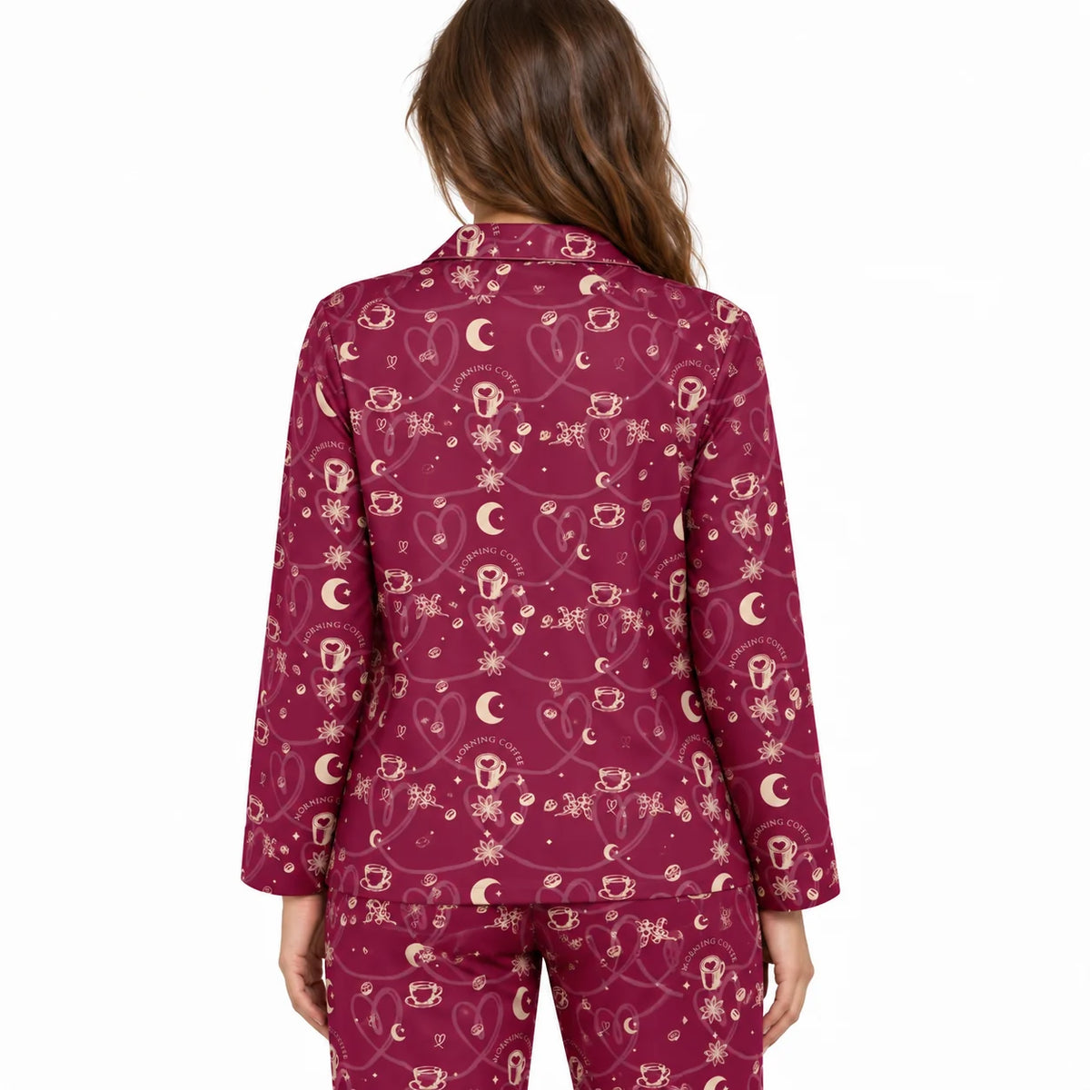 [WOM-LAR] Pijama Andiie dama manga larga + pantalón, espalda