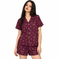 [WOM-COR] Pijama Clau dama manga corta + short, frente