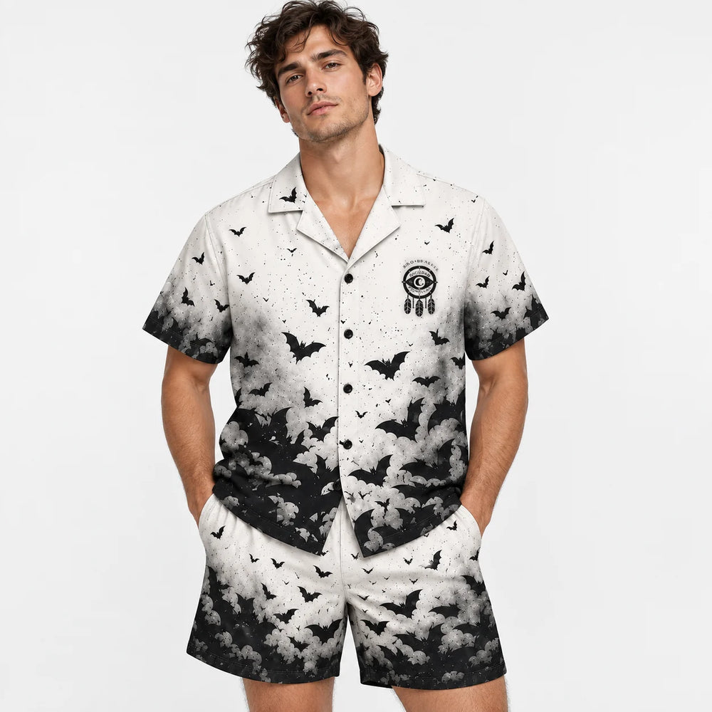 [MEN-COR] Pijama Eclipse caballero manga corta + short, frente