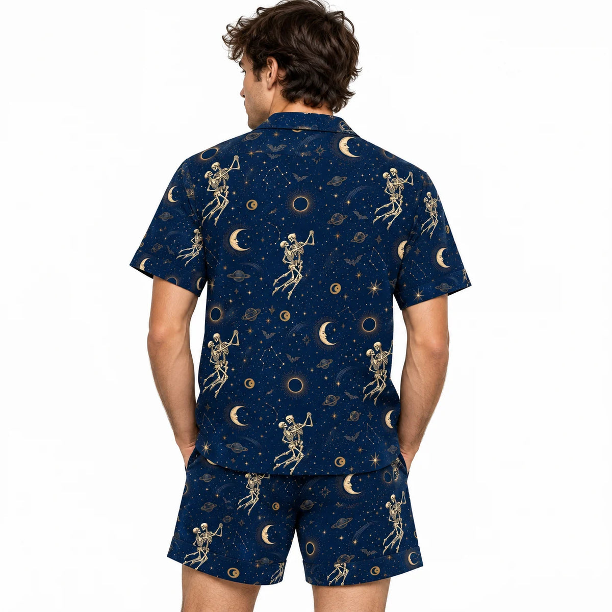 [MEN-COR] Pijama Gera caballero manga corta + short, espalda
