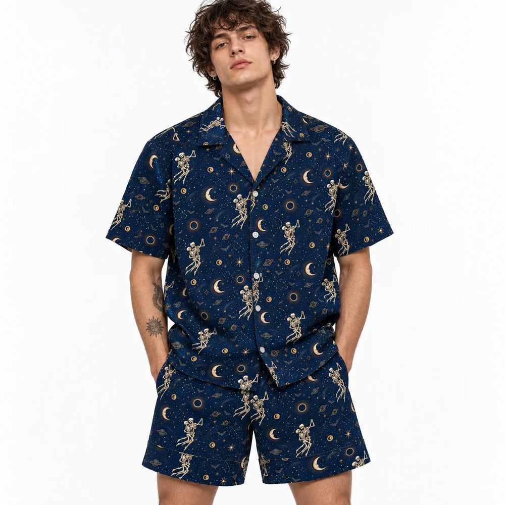 [MEN-COR] Pijama Gera caballero manga corta + short, frente