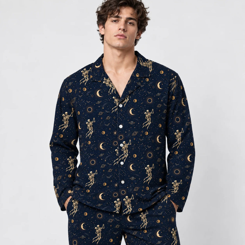 [MEN-LAR] Pijama Gera caballero manga larga + pantalón, frente