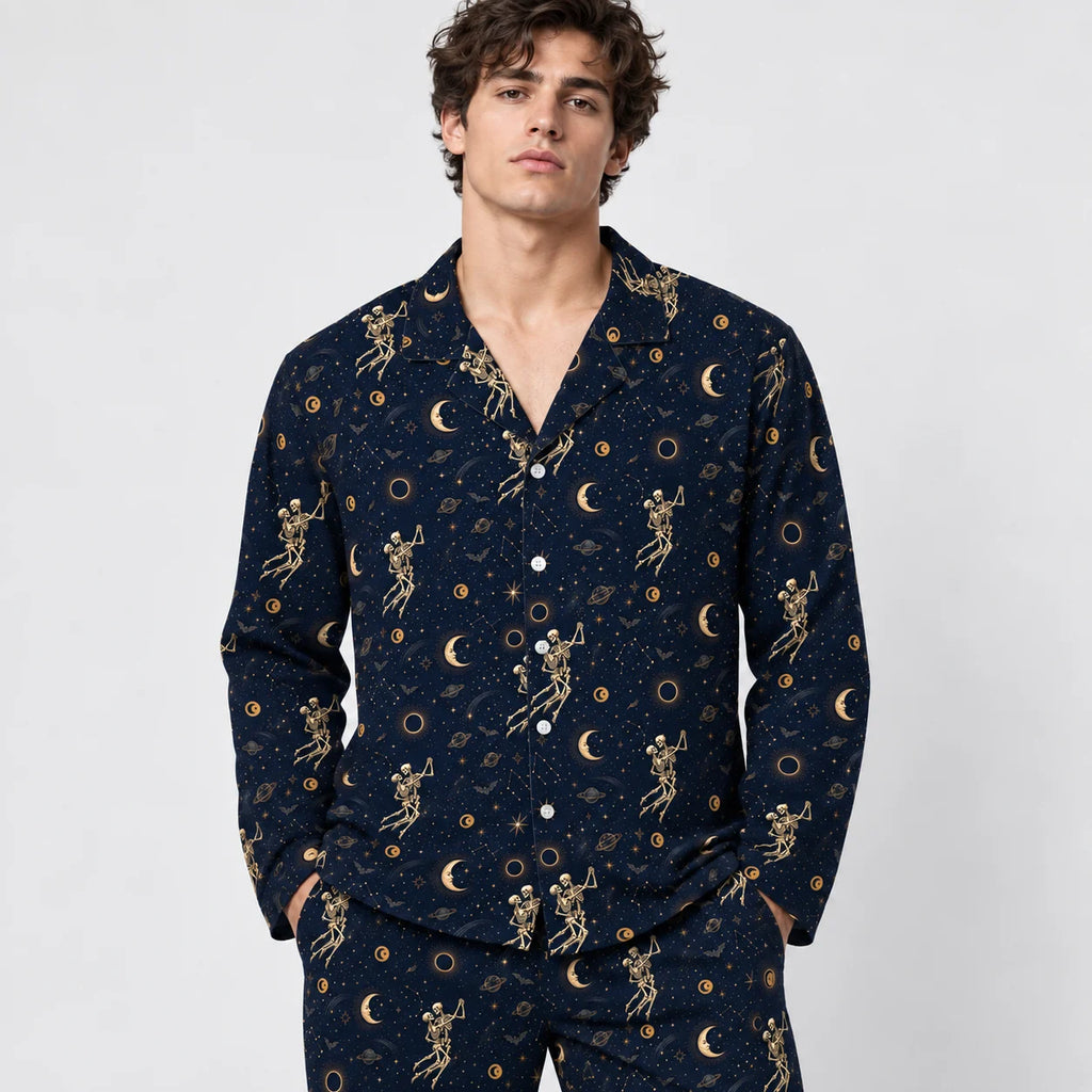 [MEN-LAR] Pijama Gera caballero manga larga + pantalón, frente