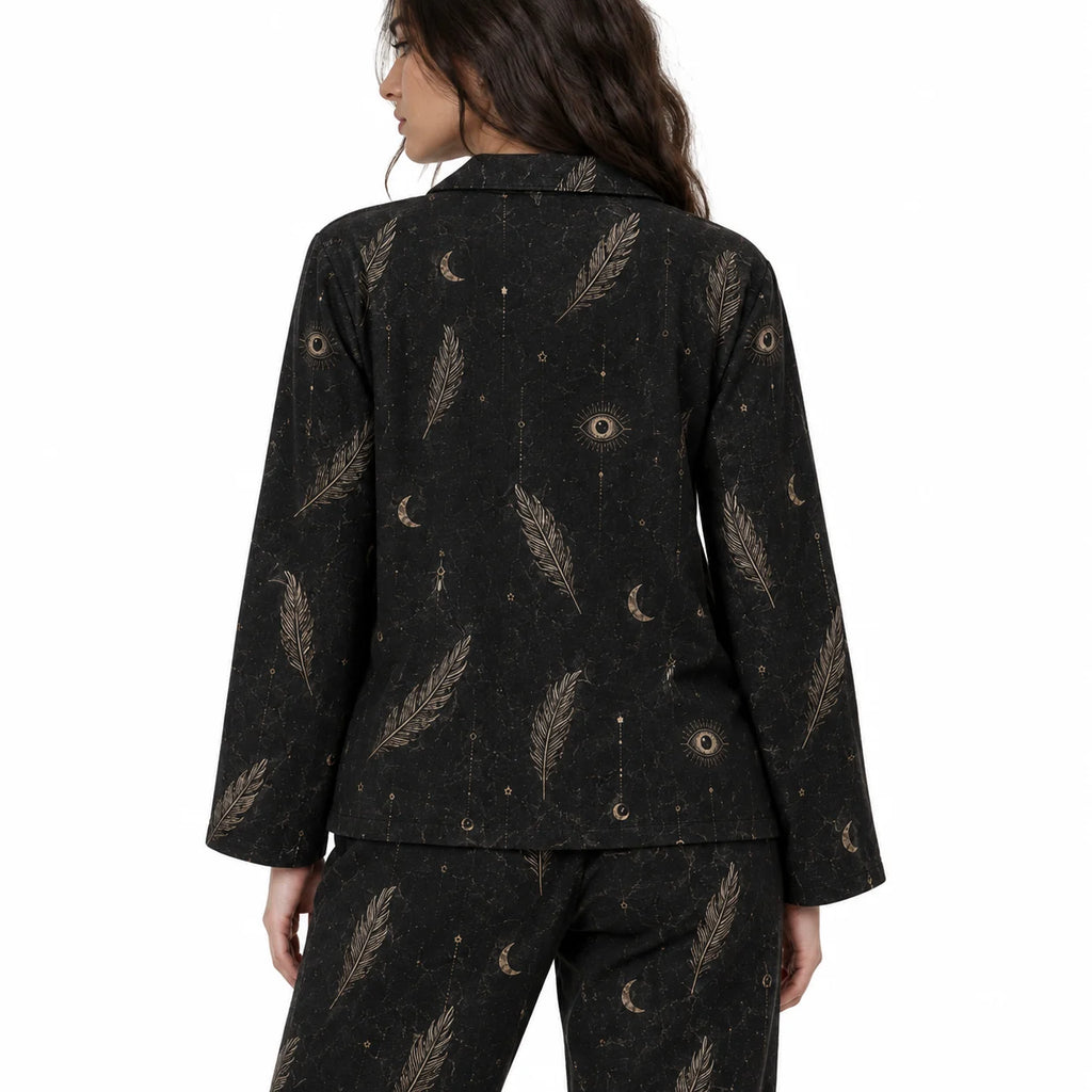 [WOM-LAR] Pijama Nocturna dama manga larga + pantalón, espalda