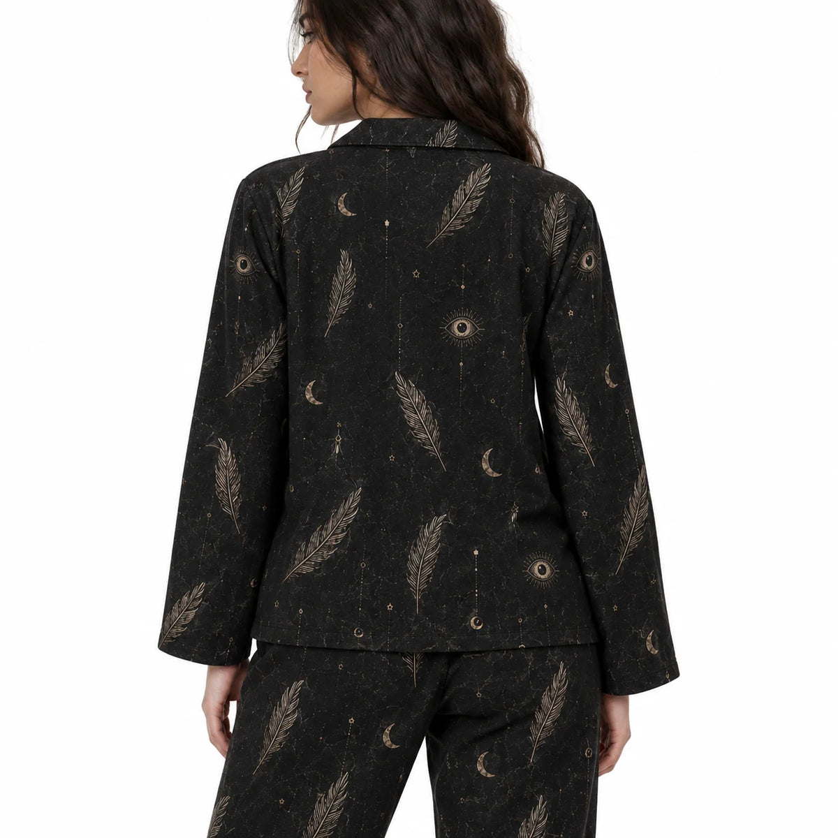 [WOM-LAR] Pijama Nocturna dama manga larga + pantalón, espalda