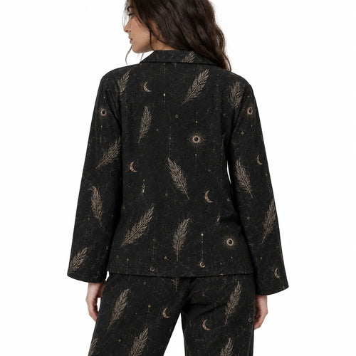 [WOM-LAR] Pijama Nocturna dama manga larga + pantalón, espalda