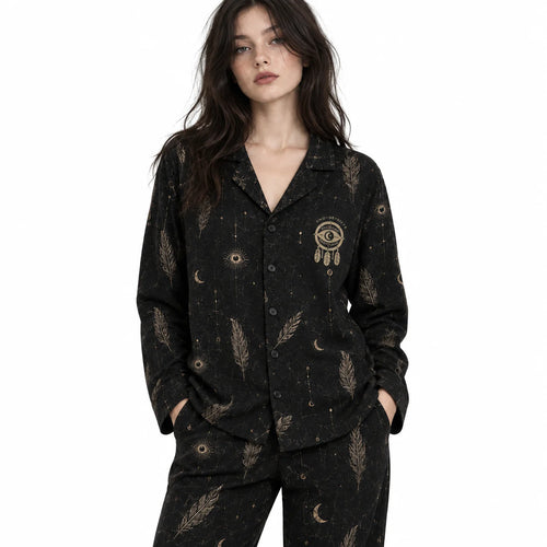 [WOM-LAR] Pijama Nocturna dama manga larga + pantalón, frente