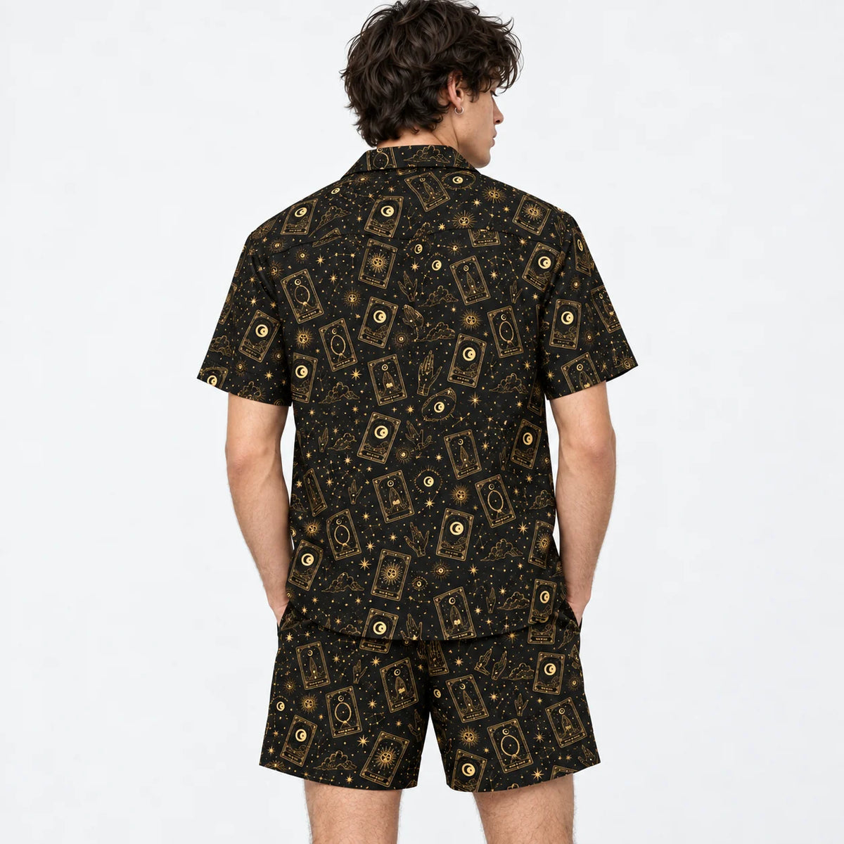 [MEN-COR] Pijama Pato caballero manga corta + short, espalda