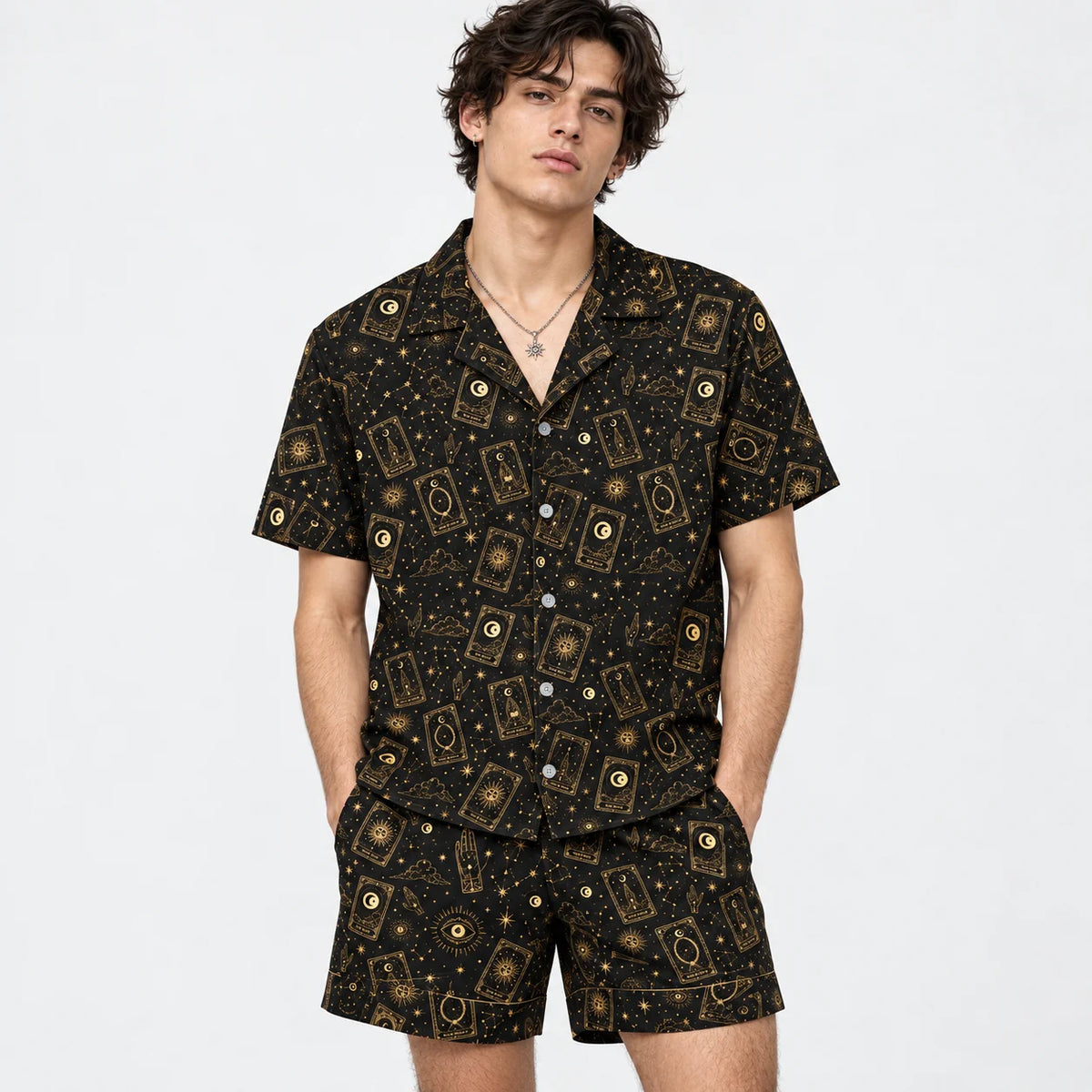 [MEN-COR] Pijama Pato caballero manga corta + short, frente