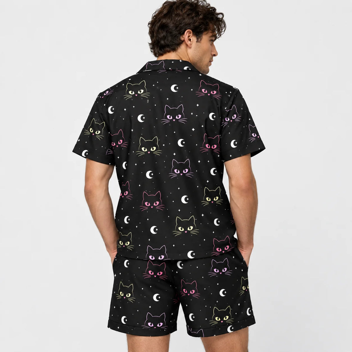 [MEN-COR] Pijama Raiza caballero manga corta + short, espalda