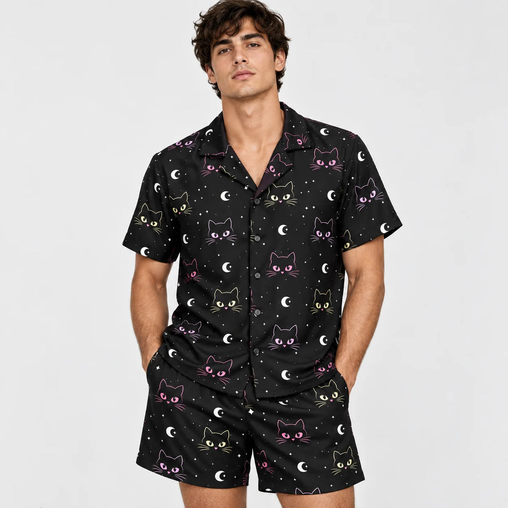 [MEN-COR] Pijama Raiza caballero manga corta + short, frente