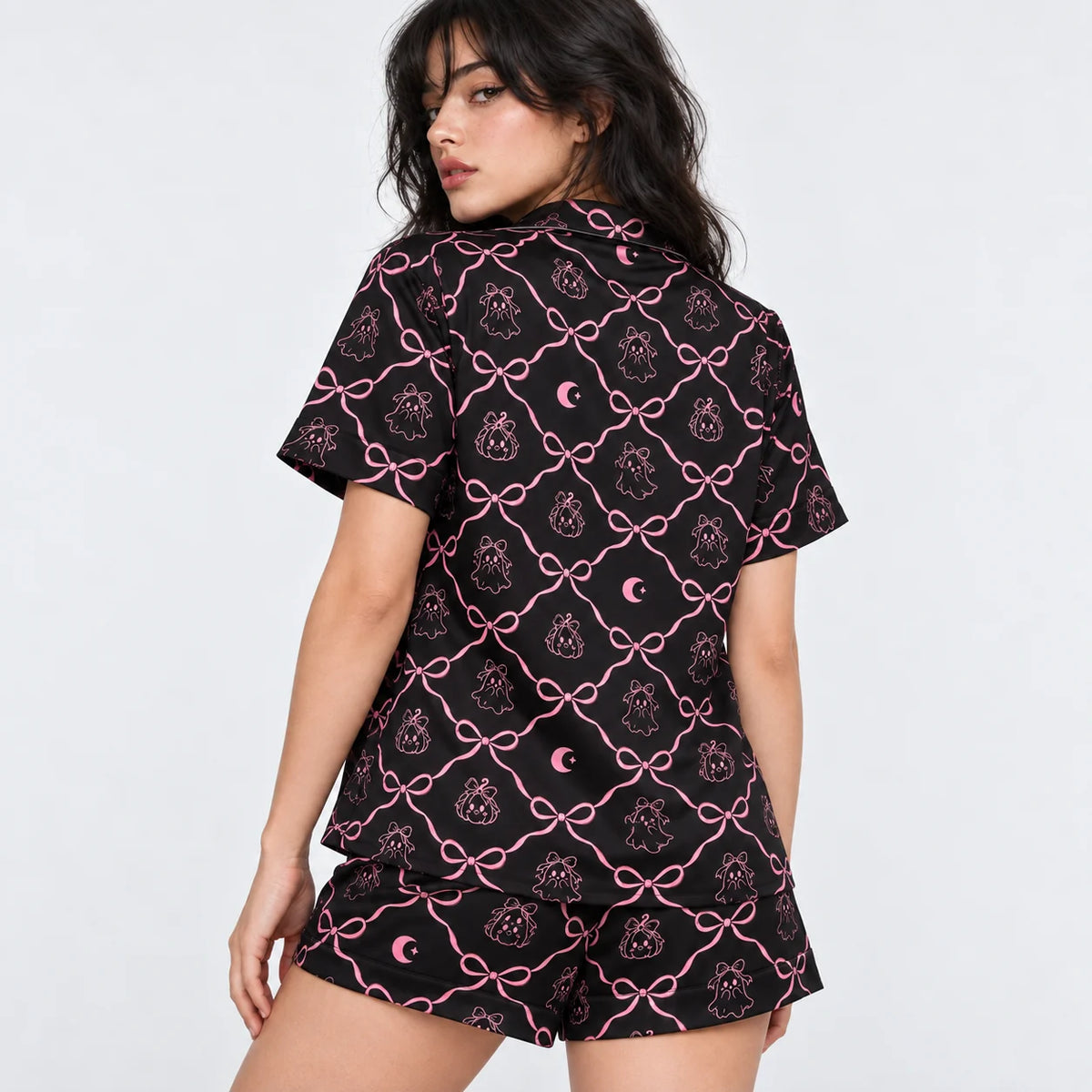 [WOM-COR] Pijama Reny dama manga corta + short, espalda