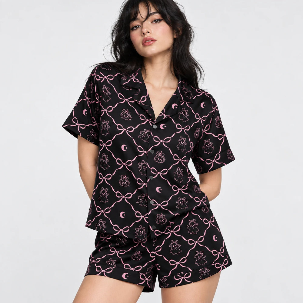 [WOM-COR] Pijama Reny dama manga corta + short, frente
