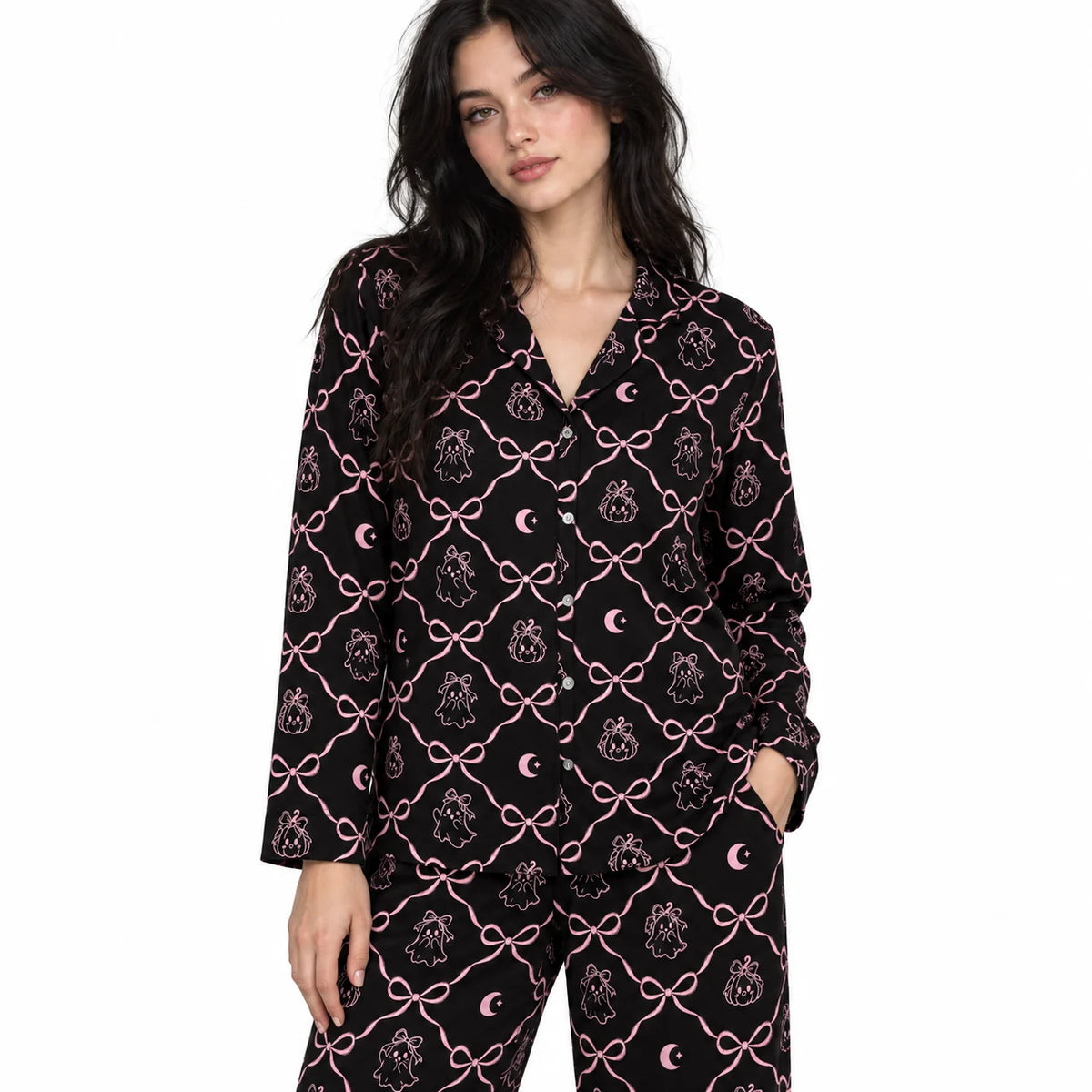 [WOM-LAR] Pijama Reny dama manga larga + pantalón, frente