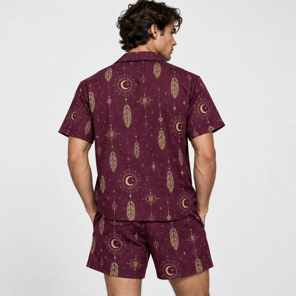 [MEN-COR] Pijama Umbral caballero manga corta + short, espalda